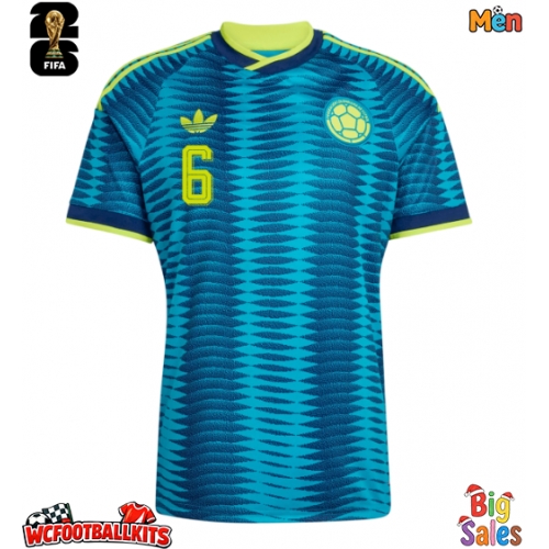 Colombia Richard Rios #6 Replica Away Stadium Shirt World Cup 2026 Short Sleeve